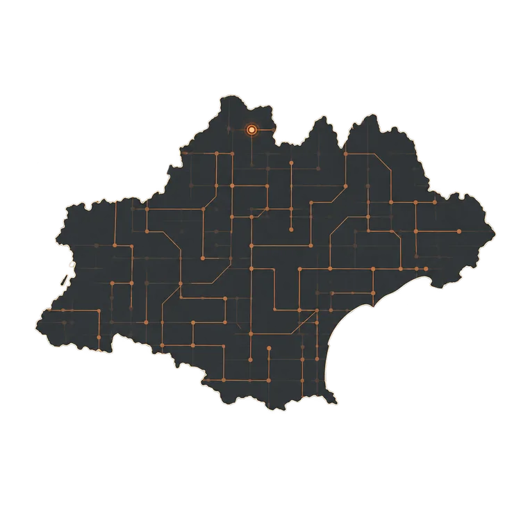 Carte illustrative de l’Occitanie situant le Lot, où est implantée QUERCY TECH
